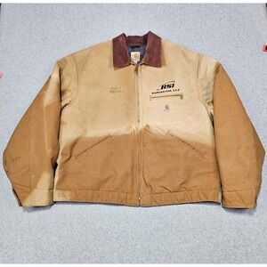 Carhartt Detroit Blanket Lined Jacket Fader XL Regular J001 BRN Made In USA